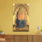 Madonna en Kind, centraal paneel van een triptych Canvas Afdruk (Insitu (Woonkamer))