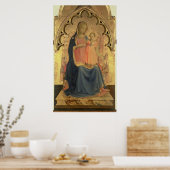Madonna en Kind, centraal paneel van een triptych Poster (Keuken)