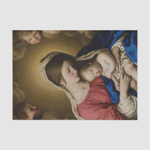 Madonna en Kind door Giovanni Battisti da Salvi Tissuepapier