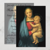 Madonna en kind door Raphael, Baby shower Kaart (Voorkant / Achterkant)