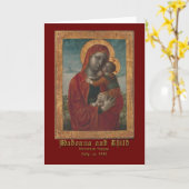 Madonna en kind door Vincenzo Foppa Groeten Kaart (Gele Bloem)