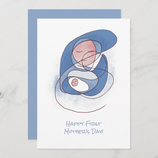 Madonna en kind eerste Moederdag (Voorkant / Achterkant)