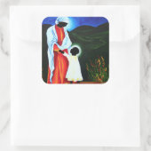 Madonna en kind - Eerste stappen 2008 Vierkante Sticker (Tas)