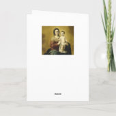 Madonna en kind - Elegant Fine Art met kerstmis Feestdagen Kaart (Achterkant)