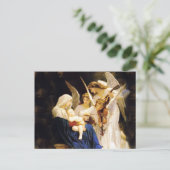Madonna en kind en drie engelen briefkaart (Staand voorkant)