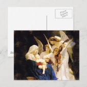 Madonna en kind en drie engelen briefkaart (Voorkant / Achterkant)