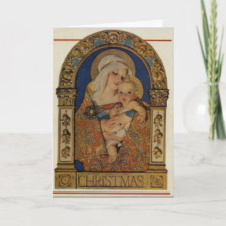 Madonna en Kind Feestdagen Kaart
