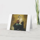 Madonna en kind, fijne kerstbegroetauto feestdagen kaart (Achterkant)