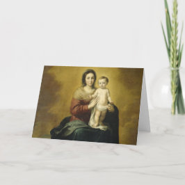 Madonna en kind, fijne kerstbegroetauto feestdagen kaart
