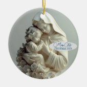 Madonna en kind gepersonaliseerd Ornament (Voorkant)