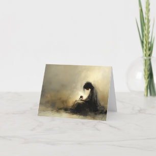 Madonna en kind gevouwen Kaart - Blank