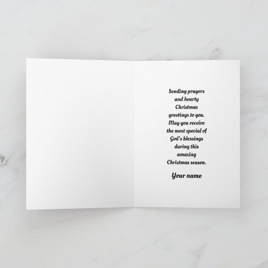 Madonna en kind gevouwen kerst Wenskaart Kaart (Binnen)