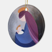 Madonna en kind - Hail Mary kerstversiering Keramisch Ornament (Links)