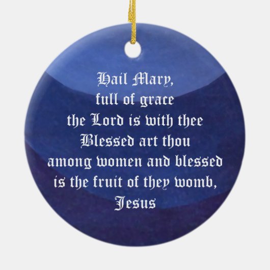 Madonna en kind - Hail Mary kerstversiering Keramisch Ornament (Achterkant)