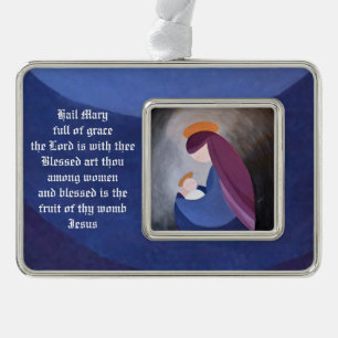 Madonna en kind horizontaal ingelijst Ornament