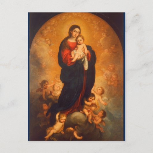 Madonna en kind in Glory ... Briefkaart (Voorkant)