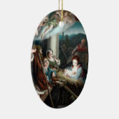 Madonna en kind in Manger Keramisch Ornament (Rechts)