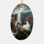 Madonna en kind in Manger Keramisch Ornament (Links)