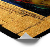 Madonna en kind in 's nachts afdrukken van gothisc poster (Hoek)