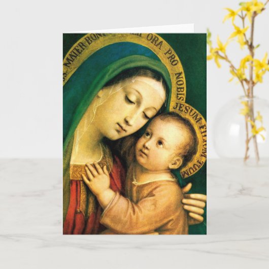 MADONNA EN KIND KAART (Gele Bloem)