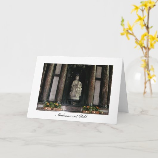 Madonna en Kind Kaart (Gele Bloem)