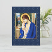 Madonna en kind. Kaarten voor fijne kerst (Staand voorkant)