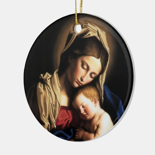 Madonna en kind keramisch ornament (Links)