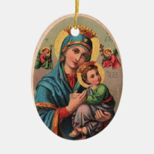 Madonna en kind Keramisch Ornament