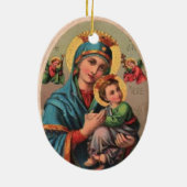 Madonna en kind Keramisch Ornament (Achterkant)