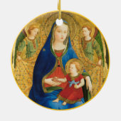 Madonna en kind keramisch ornament (Achterkant)