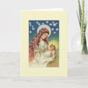 Madonna en kind kerst Kaart