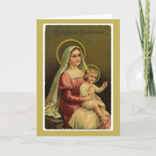 Madonna en kind kerst Kaart