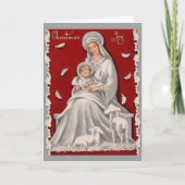 Madonna en kind kerst Kaart (Voorkant)