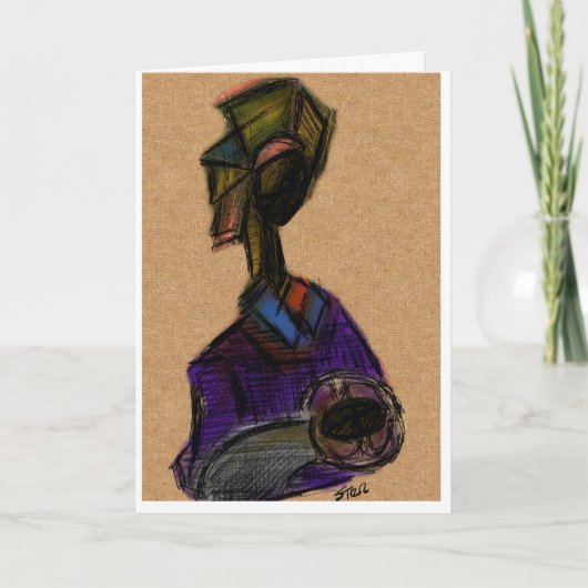 Madonna en kind kerstkaart kaart (Voorkant)