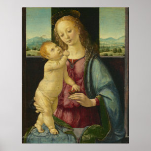 Madonna en Kind - Lorenzo Credi Fijne Kunst Poster