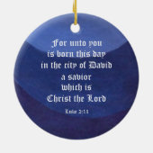 Madonna en kind - Lucas 2:11 Kerstversiering Keramisch Ornament (Achterkant)