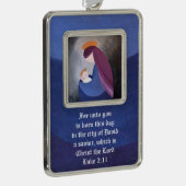 Madonna en kind - Lukas 2:11 Ingelijste Ornament (Rechts)