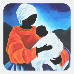 Madonna en kind - Lullabye 2008 Vierkante Sticker