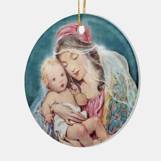  Madonna en kind - Mary en Baby Jezus Keramisch Ornament (Links)