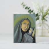 Madonna en Kind Mary Jesus Religious Christmas Feestdagenkaart (Staand voorkant)