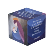 Madonna en kind massief hout 4 "x 4"
