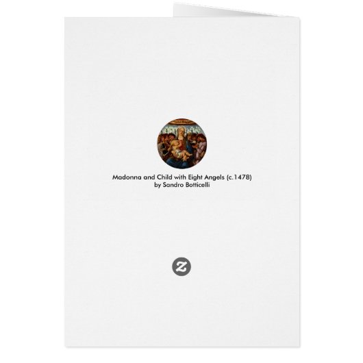 Madonna en kind met acht Angels van Botticelli (Achterkant)