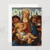 Madonna en kind met acht Angels van Botticelli (Voorkant / Achterkant)