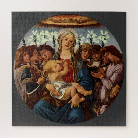 Madonna en kind met acht Angels van Botticelli Legpuzzel (Verticaal)