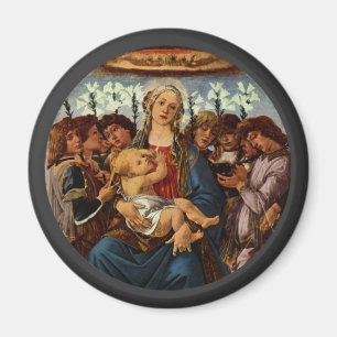 Madonna en kind met acht Angels van Botticelli Magneet