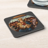 Madonna en kind met acht Angels van Botticelli Onderzetter (Linkerzijde)