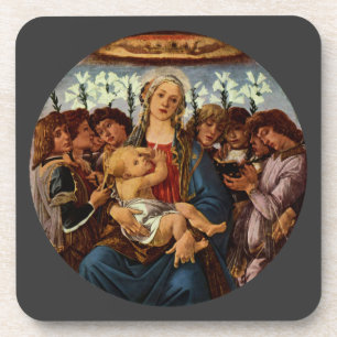 Madonna en kind met acht Angels van Botticelli Onderzetter