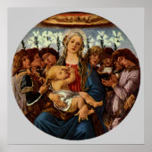 Madonna en kind met acht Angels van Botticelli Poster (Voorkant)