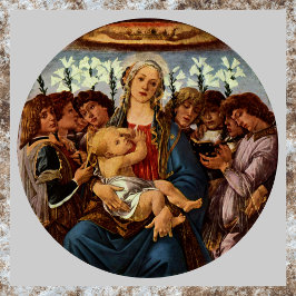 Madonna en kind met acht Angels van Botticelli Poster