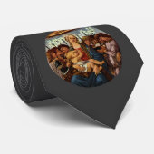 Madonna en kind met acht Angels van Botticelli Stropdas (Opgerold)